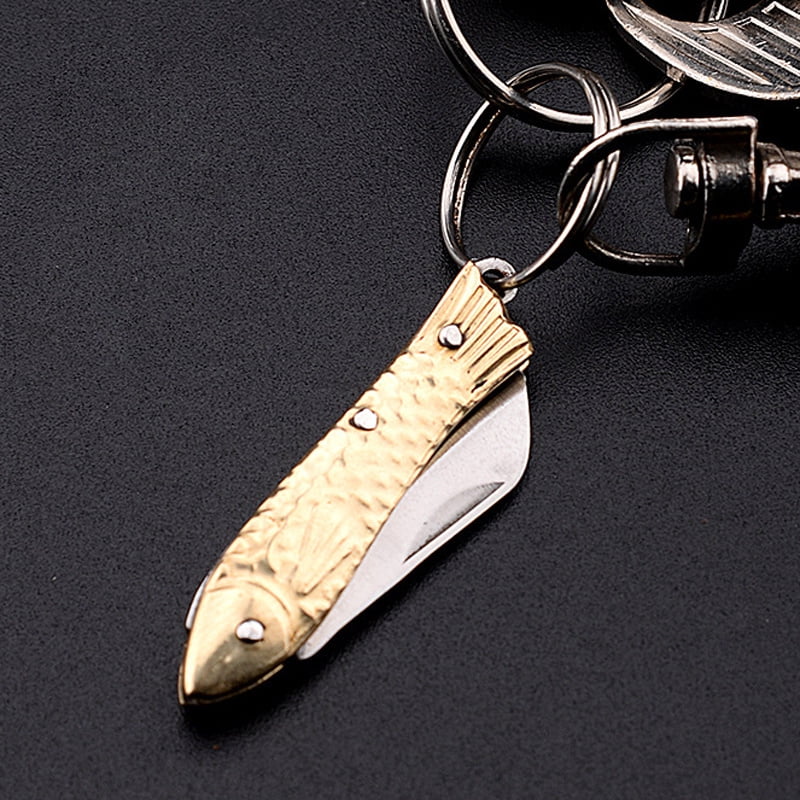 8 Pcs Mini Folding Pocket Knife,Stainless Steel Utility Knife with Key Ring,Portable Lightweight Cutting Tool for Package Envelope Box Plastic Wrap Daily Use Men Adults Father's Day Gifts