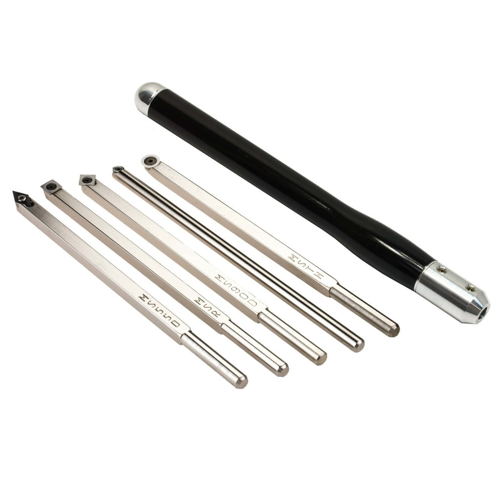 Mid Size Package of 5 Carbide Simple Woodturning Tools with