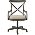 thumbnail image 6 of Linon Carson Wood and Metal High Back Indoor Executive Chair, Graywash, 6 of 8