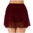 thumbnail image 6 of Women's Y2k Lace Half Slip Skirt Low Rise Pleated Ruffle LaceTrim Mini Skirt Layered Flowy Short Skirts Underskirt, 2025 Under 10 Dollar Limited Time Clearance, 6 of 6