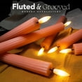 thumbnail image 4 of WYZworks 10" Fluted Ribbed LED Pink Peach Grooved Pillar Candles, Remote & 24h Timer Memory, On/Off Switch - Flameless Dimmable Battery Operated w/Flicker Mode, Home Wedding Decor (6 Pack), 4 of 9