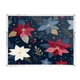 thumbnail image 2 of Acrylic Tray 15.7*11.8*1.9 Inch Transparent Tray Food Tray Tea Cup Tray Serving Trays Cosmetics Storage Kitchen Table Bathroom Sundry Storage Christmas Flowers Are Colorful, 2 of 7