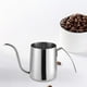 thumbnail image 2 of Cafetera de acero inoxidable de grado alimenticio con cuello de cisne, larga y estrecha 350ml de plata, 2 of 9