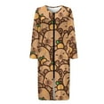 thumbnail image 5 of FOR U DESIGNS Capybara Print House Dresses for Women Lightweight House Dresses for Women with Pockets, Womens Embroidered Housecoat Long Sleeve Duster Robe, XL, 5 of 8