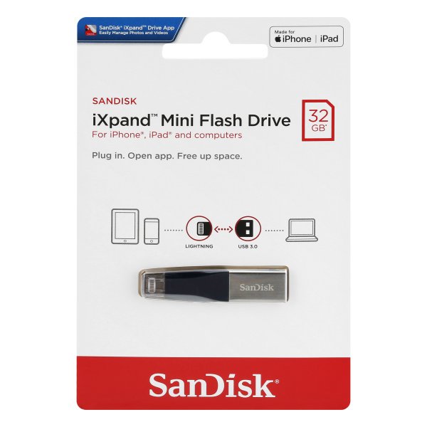 Sandisk 32gb Ixpand Flexible Lightning Connector Mini High Speed Usb 3 0 Flash Drive Walmart Com Walmart Com