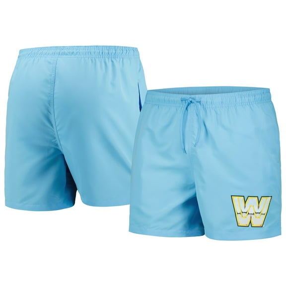 Men's Ripple Junction Light Blue WWE Chrome Logo Board Shorts