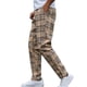 thumbnail image 2 of Mens Pantalones Casuales Relajado Ajuste Elástico de la Cintura Encaje Hasta Pantalones de Lápiz Cuadrado Cordón Al Aire Libre, 2 of 9