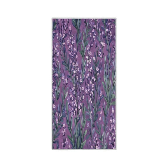 Quick-Drying Towel 30 x 15 Inch Yoga Towels Bath Towels Hand Bath Towels Sport Towel Water Absorption,Light,Easy to Store and Carry Cartoon Purple Lavender Seamless