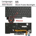 thumbnail image 4 of Clavier Original US/russe pour Lenovo Thinkpad X280 A285 X390 X395 L13 Yoga Ordinateur Portable Rétroéclairé RU Noir Rétroéclairé, 4 of 6