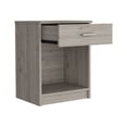 thumbnail image 4 of Coco Nightstand with Drawer and Shelf - Light Gray, Modern Bedroom Furniture, 4 of 7