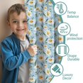 thumbnail image 3 of Blackout Kids Curtains,Lightblue Daisy Flower Green Dots Pattern Childrens Insulated Curtains Set Of 2,Bedroom Essentials,Toddler Room Decor 42"x84", 3 of 5