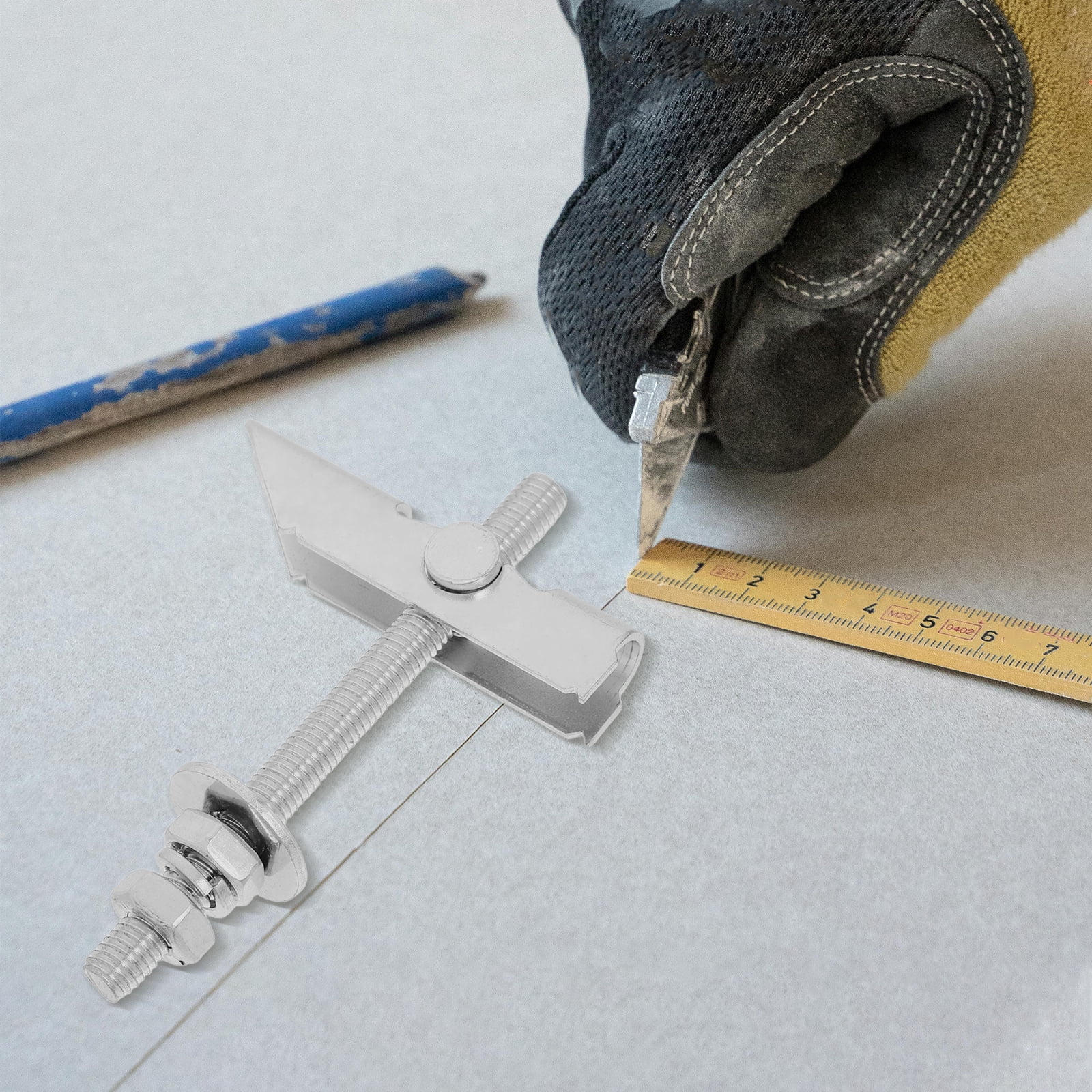 Masteelf WORGEOUS 12-Pack Heavy Duty Toggle Wing Drywall Anchors for Hanging Frames, Shelves, and Heavy Items Securely