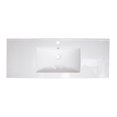 thumbnail image 2 of American Imaginations 39.75-in. W 1 Hole Ceramic Top Set In White Color - Overflow Drain Incl. AI-29783, 2 of 8