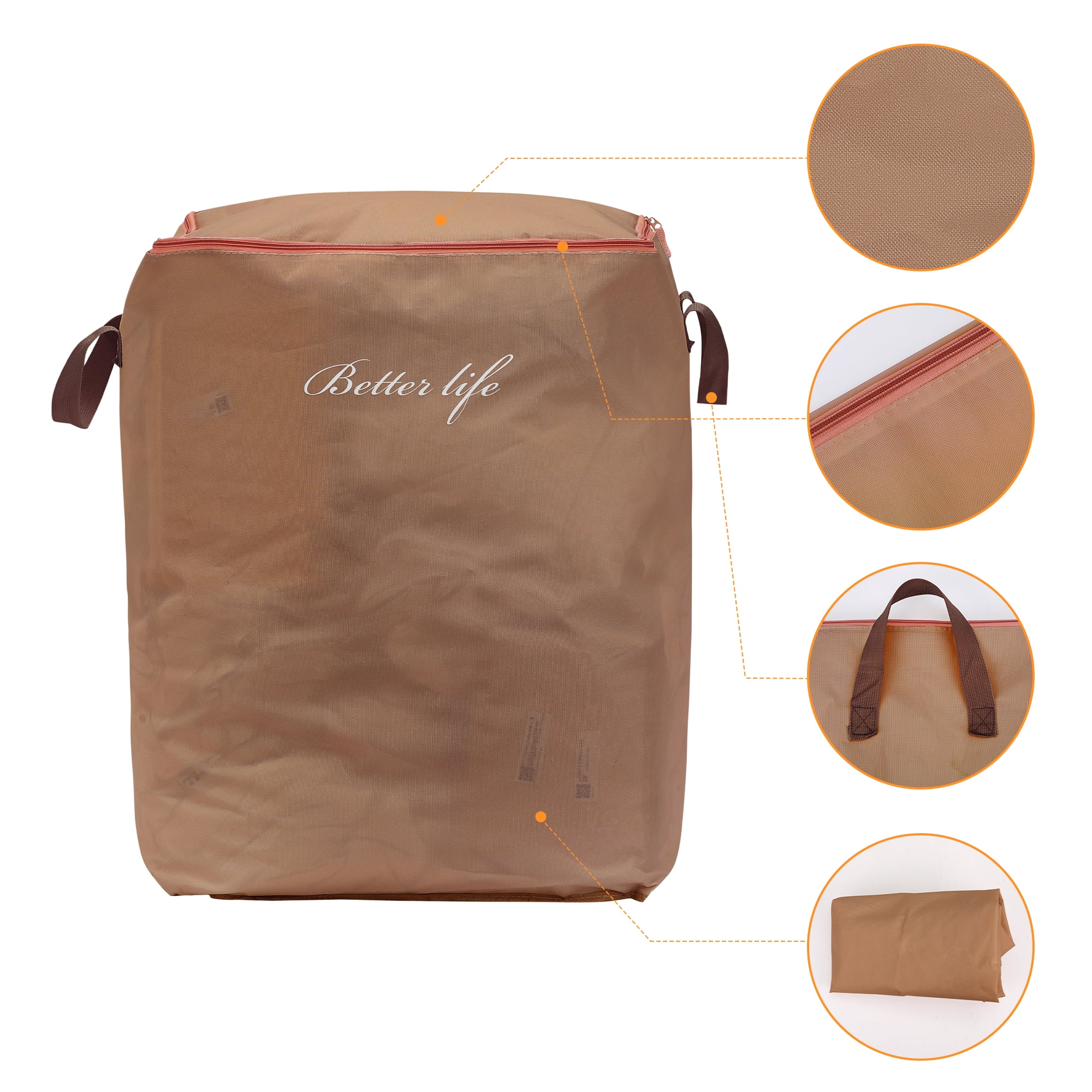 Unique Bargains 1 Pack Clothes Storage Bags Moving Bags Coffee 55*20*28in
