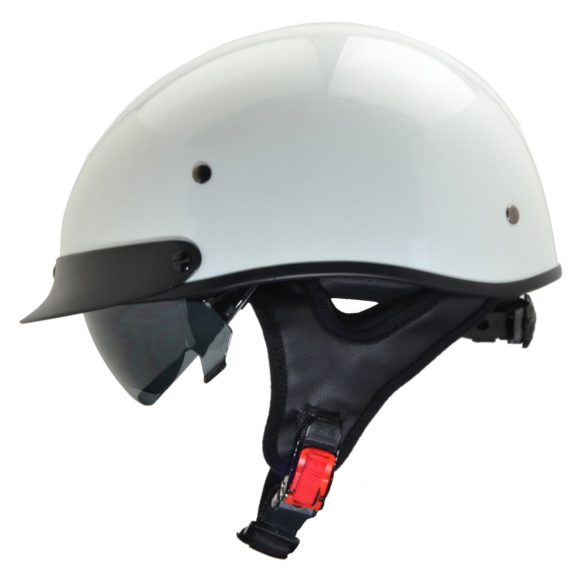 Vega Warrior Motorcycle Half Helmet Pearl White XXL