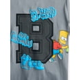 thumbnail image 2 of 20th Century Fox Bart Simpson Boys Puff Print Ringer T-Shirt with Short Sleeves, Sizes XS 4/5-XXL 18/20, 2 of 3