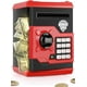 thumbnail image 1 of Mini alcancía electrónica ATM para niños, juguete para bebés, caja fuerte, caja de ahorro de dinero, cerradura con contraseña para niños, niños y niñas, el mejor regalo (rojo), 1 of 5