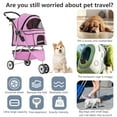 thumbnail image 7 of BestPet 3-Wheel Foldable Stroller, Waterproof, Travel-Ready, Ideal for Medium Pets, Pink., 7 of 7