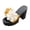 Yellow, variant on Womens Color Block Flower Platform Chunky High Heels Sandals Bohemian Beach Fashion Casual Open Toe Heeled Dress Slip on Summer Shoes Red Size 6.5