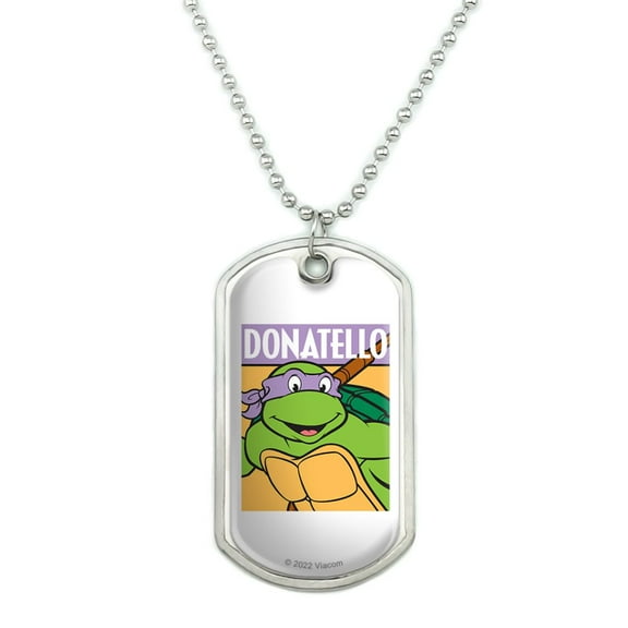 Teenage Mutant Ninja Turtles Donatello Military Dog Tag Pendant Necklace with Chain