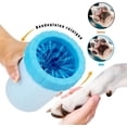 thumbnail image 3 of Pet silicone cleaning brush (small blue size), dog paw cleaner, portable pet paw cleaner, most suitable for cleaning claws. dog foot cushion ring, 3 of 5