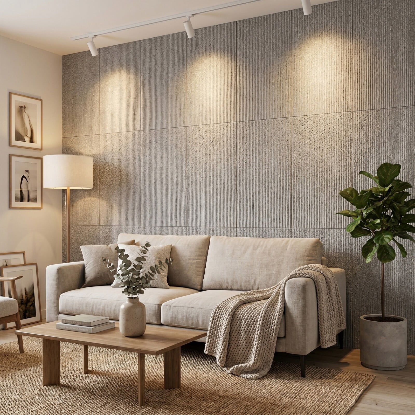 Plank & Hue 4Pcs 48"x24" 3D Faux Stone Wall Panels, Imitation Stone Wall Décor Wainscot Panel Board for Interior Accent Walls, Stone Gray