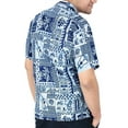 thumbnail image 2 of HAPPY BAY Men's Hawaiian Shirt with Pocket Beach Shirts Casual Short Sleeve Button Down Collar Shirts for Men XS Boho Guitar, Blue, 2 of 4