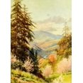 thumbnail image 2 of Palmer, Sutton 19x24 Black Ornate Wood Framed with Double Matting Museum Art Print Titled - Santa Cruz mountain-the coast range-California 1914, 2 of 4