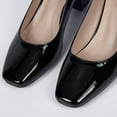 thumbnail image 2 of Zhabtu Block Heels Pumps for Women,Chunky High Heels Closed Square toe Shoes Black Size 11, 2 of 6