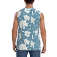 thumbnail image 4 of Fotbe Men's Lilies Flowers Print Men's Sleeveless Muscle Tank Tops Casual T-Shirts for Gym Workout Beach-Large, 4 of 8
