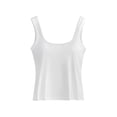 thumbnail image 4 of ChoXxx Women's Built In Bra Tank for Workout Dressy Slim Fit Ribbed Padded Camisole White M, 4 of 5
