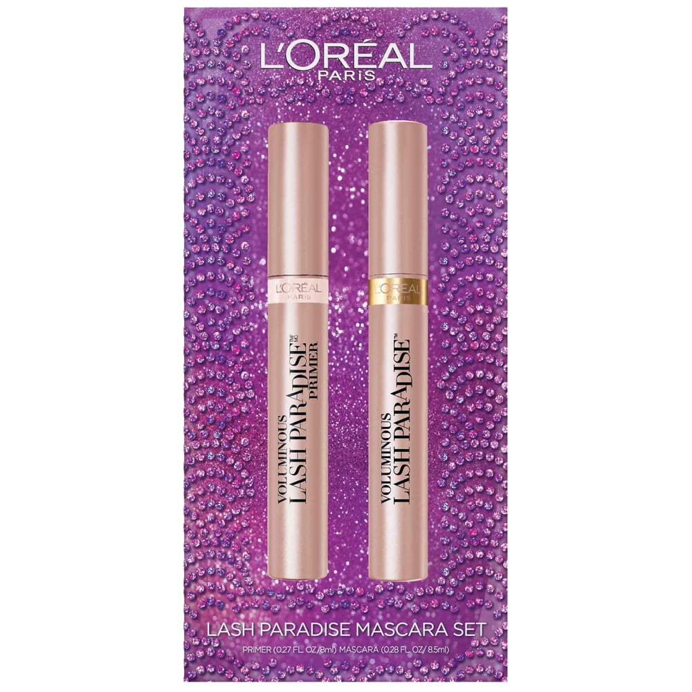 L'Oreal Paris Voluminous Lash Paradise Mascara Set, Blackest Black and Millennial Pink, 2 Count
