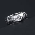 thumbnail image 2 of Explosive Titanium Steel Ring Polygon 3D Ring, 2 of 10