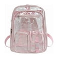 thumbnail image 2 of Tarmeek Clear Backpack Transparent PVC Mini Clear Bag for All Ages Waterproof Backpack with Adjustable Straps and Mesh Side Pockets Stadium Bag for Daily Travel and Events Smoky Black, 2 of 6