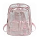 thumbnail image 2 of MTBLYS Mini mochila transparente | PVC negro ahumado transparente | Bolsa impermeable | Bolsillos laterales de malla | Mochila de viaje homologada para estadios, 2 of 5