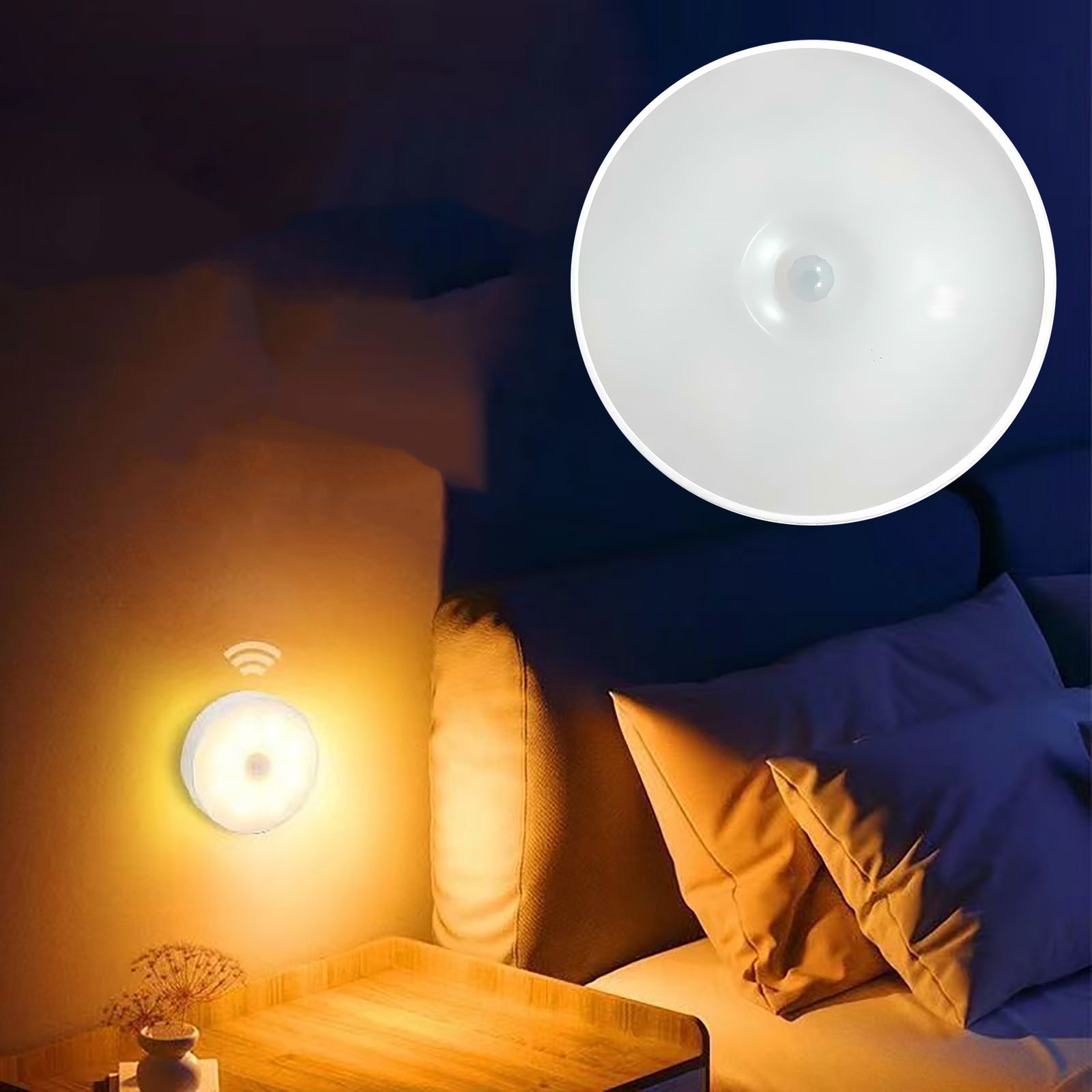 MERTTURM Motion Sensor Night Light, Wireless Rechargeable LED Night