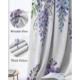 thumbnail image 3 of Purple Weeping Flowers Kitchen Curtains Spring Floral Elegant Pastoral Cafe Short Curtains for Bathroom Blackout Window Curtain Grommet Small Window Treatment Drapes for Bedroom Living Room 42"x45"x2, 3 of 9