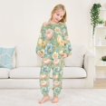 thumbnail image 5 of Fluffy Pajamas Set Fuzzy Winter Warm Pj Sets Pullover Tops and Long Pants Pink Tulips and Cosmos X-Small, 5 of 8