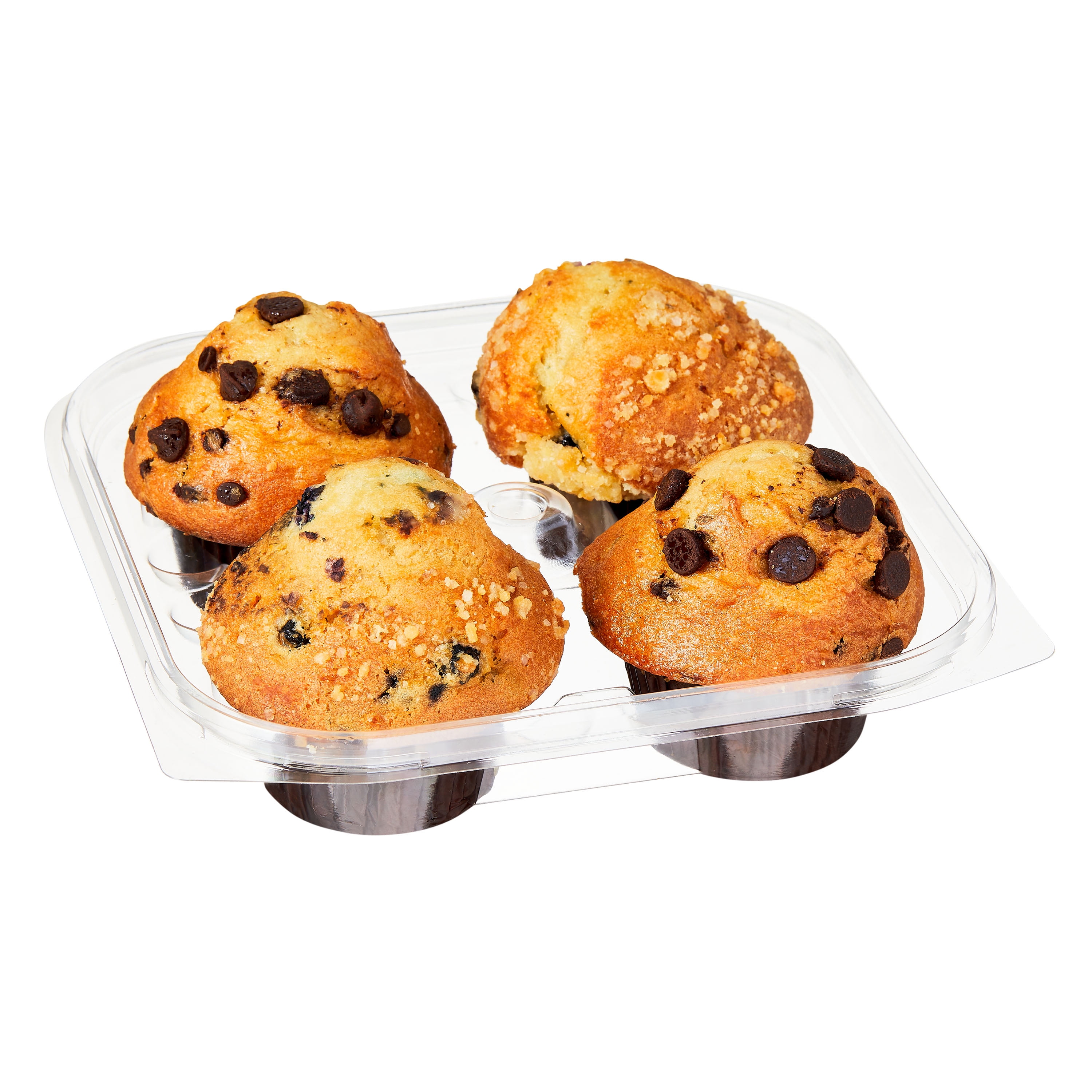 Marketside Blueberry & Chocolate Chip Muffins, 14 oz, 4 Count