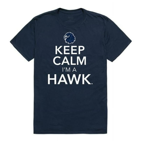 W Republic 523-345-BGT-03 Monmouth University Men Keep Calm T-Shirt, Navy - Large