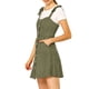 thumbnail image 4 of Vestido corto de tirantes con botones de imitación de ante para mujer Inspire Chic XL verde, 4 of 6