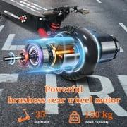 1200W Electric Scooter For Adults,48V/23.4AH,Top Speed 28MPH,40Miles 11 Off-Road Tires Folding City Commuting EScooter With Shock Absorption