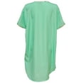 thumbnail image 3 of Gold Coast Women's Satin Sleepshirt Nightgown 2pc Set Butterfly Print/Aqua, XL, 3 of 10