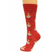 Noodles Red Crew Socks