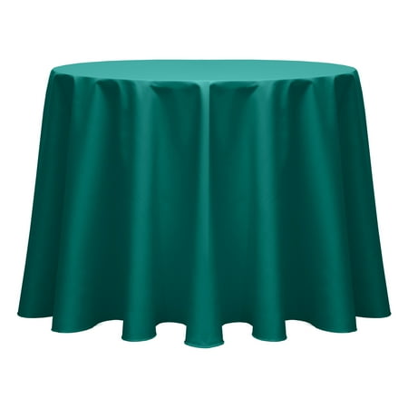 

Ultimate Textile (5 Pack) Poly-cotton Twill 90-Inch Round Tablecloth - for Restaurant and Catering Hotel or Home Dining use Teal