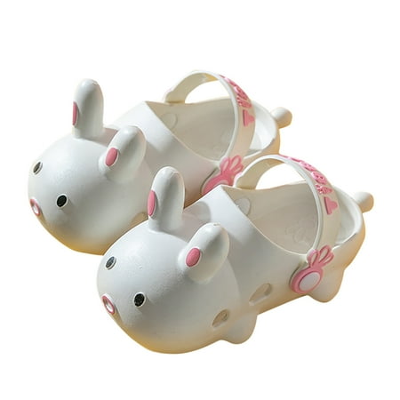 

Binmer Children Boys Girls Slippers Children Cartoon Rabbit Soft Sandals Beach Shoes