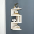 thumbnail image 5 of Allowith Corner Shelf, Wall Mounted Floating Shelf, Zigzag Corner Shelf Unit, Space-Saving, for Kitchen, Living Room, Bedroom, Boho Style, 5 of 6