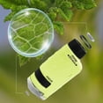 thumbnail image 4 of Microscopio para experimento científico bolsillo mini educativo mano 2 piezas 60-120x con diapositivas muestras LED laboratorio escuela en casa biológica educativos, 4 of 9