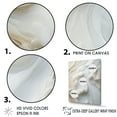 thumbnail image 3 of Designart "Flow Of Abstract Milky White II" Abstract Shapes Floater Framed Wall Art Prints, 3 of 5