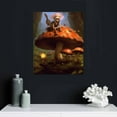 thumbnail image 4 of Nawypu Canvas Wall Art for Bedroom Colorful Fantasy Mushrooms with White Little Daisy Paintings Glowing Mushroom Forest Landscape Canvas Art Pictures Artwork Wall Decor for Living Room,, 4 of 4
